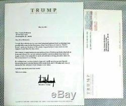 Original 2011 Donald Trump Lettre Signée Discutant Présidentielle W Run Enveloppe