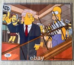 PHOTO DES SIMPSONS SIGNÉE PAR LE PRÉSIDENT DONALD TRUMP 8X10 Avec Rare PSA/DNA COA