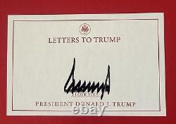 POTUS 45/47 Donald Trump Autographe Lettre Découpée Signée À Trump LIRE