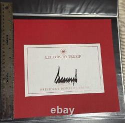 POTUS 45/47 Donald Trump Autographe Lettre Découpée Signée À Trump LIRE