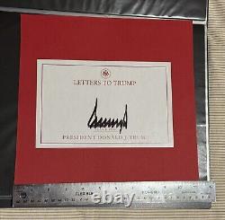 POTUS 45/47 Donald Trump Autographe Lettre Découpée Signée À Trump LIRE