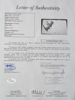 POTUS 45/47 Signé Président Donald Trump Carte Index Autographiée 3x5 Auto PSA