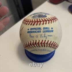 POTUS DONALD TRUMP & NYY CHRIS CHAMBLISS Balle de baseball MLB signée avec certificat d'authenticité