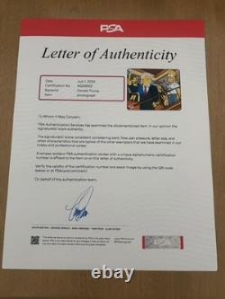 PRESIDENT DONALD J TRUMP A SIGNÉ UNE PHOTOGRAPHIE MAGA 8x10 AVEC AUTHENTIFICATION PSA COA AUTENTIQUE