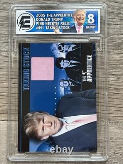 PRESIDENT DONALD TRUMP 2005 Apprentice Cravate Relique Usée Non Signée Mémorabilia