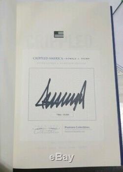 Personnellement Signé Crippled Amérique Authentique Autograph Président Donald Trump