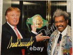 Photo 8x10 autographiée de Donald Trump et Don King avec COA doublement signée