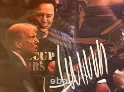 Photo 8x10 de Donald Trump signée avec certificat d'authenticité hologramme, rare avec Elon Musk