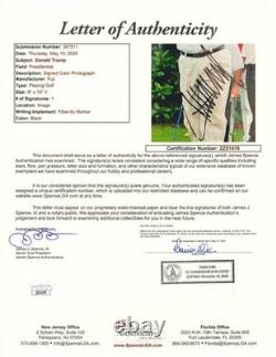 Photo 8x10 dédicacée du président Donald Trump, champion de golf, avec certificat d'authenticité JSA