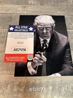 Photo 8x10 signée par Donald Trump avec doubles certificats d'authenticité, Président Trump