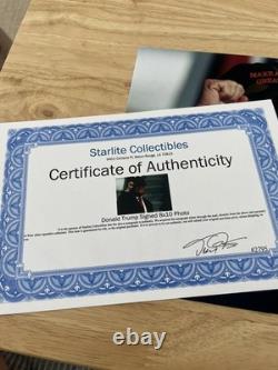 Photo 8x10 signée par Donald Trump inclut un certificat d'authenticité