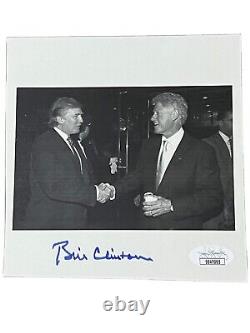 Photo De Donald Trump Et Bill Clinton Signée Par Bill Clinton (jsa/coa) Htf