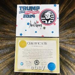 Photo authentique de la signature de Donald Trump avec certificat d'authenticité