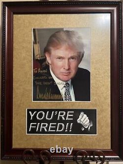 Photo authentique rare signée Donald Trump en gras, vintage 8x10 MAGA PRÉSIDENT