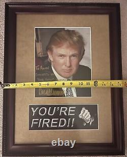 Photo authentique rare signée Donald Trump en gras, vintage 8x10 MAGA PRÉSIDENT