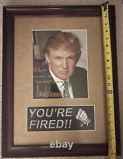 Photo authentique rare signée Donald Trump en gras, vintage 8x10 MAGA PRÉSIDENT