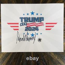 Photo authentique signée de Donald Trump avec sa signature MAGA et certificat d'authenticité.