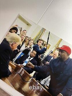 Photo autographique signée de Kanye West 11x14 PSA DNA COA Donald Trump + Yeezy