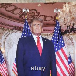 Photo couleur 11x14 signée par Donald Trump, POTUS autographe #D COA-Halo