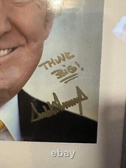 Photo signée RARE de Donald Trump Pensez grand! Autographe en direct COA 8x10 LIVRAISON GRATUITE