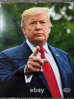 Photo signée de Donald Trump, 8x10 avec COA, Combat, Président