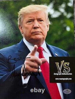 Photo signée de Donald Trump, 8x10 avec COA, Combat, Président