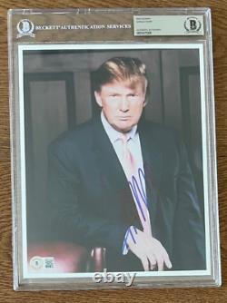 Photo signée de Donald Trump avec autographe, certifiée Beckett BAS, Président, PSA, Politique