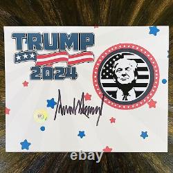 Photo signée de l'autographe de Donald Trump avec certificat d'authenticité MAGA