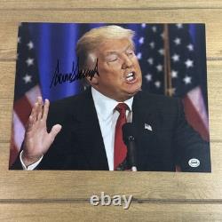 Photo signée par le président Donald Trump 11x14 avec signature manuscrite et certificat d'authenticité HOLO