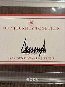 Plaque d'impression de première édition signée par Donald Trump, authentique PSA Signed Auto