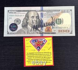 Président 45/47 Donald Trump Billet de film de 100 $ signé avec hologramme et certificat d'authenticité