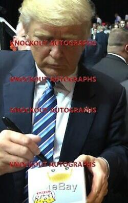 President Atout Signé Funko Donald Pop Autographié Psa Adn Et Pic Proof