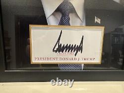 Président DONALD J TRUMP Autographe signé ENCADRÉ 11x14