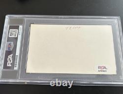 Président DONALD TRUMP PSA 10 Carte index signée 3 x 5