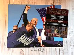 Président DONALD TRUMP Signature originale authentique 8x10 avec certificat COA