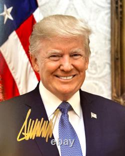 Président DONALD TRUMP Signé 8x10 pouces MAGA Autographe Original Authentique avec COA