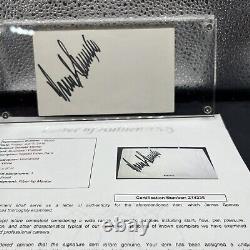 Président DONALD TRUMP a signé la carte index de 1993 JSA/Loa