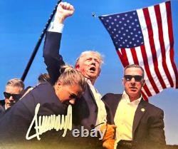 Président DONALD TRUMP a signé un autographe original authentique de 8x10 pouces MAGA avec certificat d'authenticité