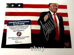 Président DONALD TRUMP a signé un autographe original de 7x5 pouces avec un certificat COA