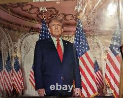 Président Donald J. Trump 11 X 14 Photo Autographiée à la Main Avec COA