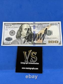 Président Donald J Trump Billet de Film de 100 $ Autographié COA Hologramme Signé