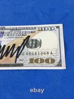 Président Donald J Trump Billet de Film de 100 $ Autographié COA Hologramme Signé