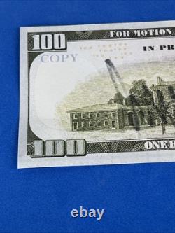 Président Donald J Trump Billet de Film de 100 $ Autographié COA Hologramme Signé
