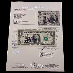 Président Donald J. Trump Maga Potus a signé un billet de 1 dollar avec certificat d'authenticité JSA