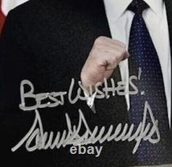Président Donald J. Trump Photo autographiée signée à la main 11 X 14 avec COA
