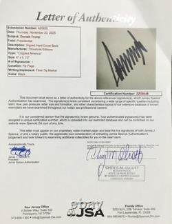 Président Donald J Trump Signé Affichage Personnalisé de Qualité Muséale Avec Cadre JSA LOA