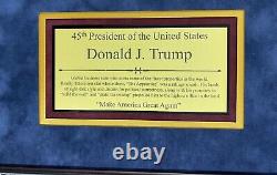 Président Donald J Trump a signé une exposition encadrée personnalisée - LIVRAISON GRATUITE JSA LOA