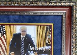 Président Donald J Trump a signé une exposition encadrée personnalisée - LIVRAISON GRATUITE JSA LOA