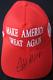 Président Donald Trump 2024 45ème 47ème Potus Casquette Maga Signée à La Main Autographe Coa