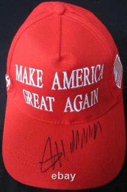 Président Donald Trump 2024 45ème 47ème POTUS Casquette MAGA Signée à la main Autographe COA